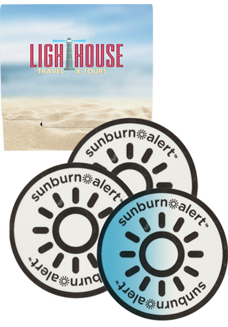3-Pack Sunburn Alert UV Color-Changing Stickers