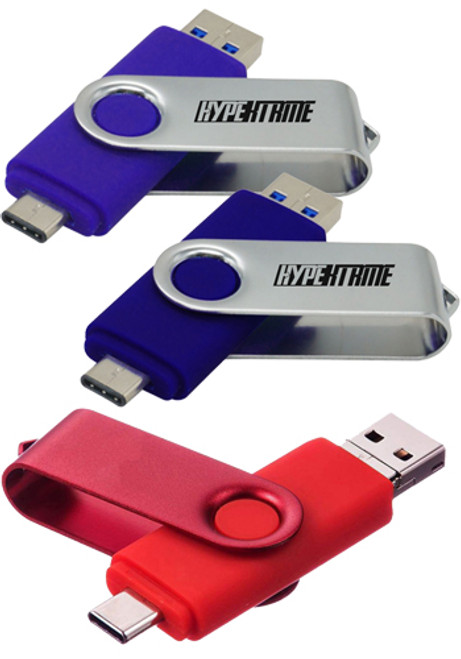 8GB Multi-Port Type C USB Swivel Flash Drive 8GB Multi-Port Type C USB Swivel Flash Drive