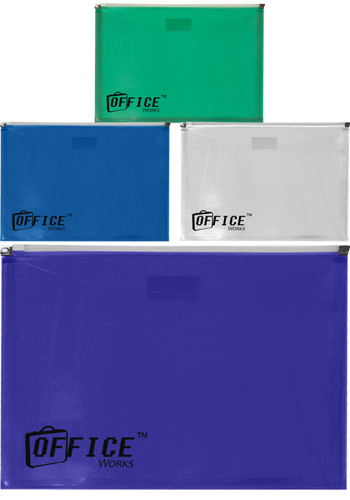 Zip Envelope with Gusset and Front Pocket