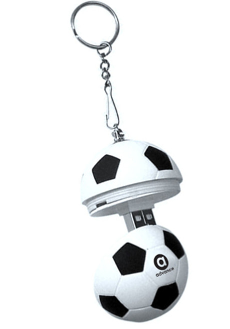 16GB Soccer Shaped USB Flash Drive with Keyring 16GB Soccer Shaped USB Flash Drive with Keyring