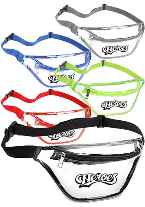 Clear Fanny Pack with Zipper Pockets Clear Fanny Pack with Zipper Pockets