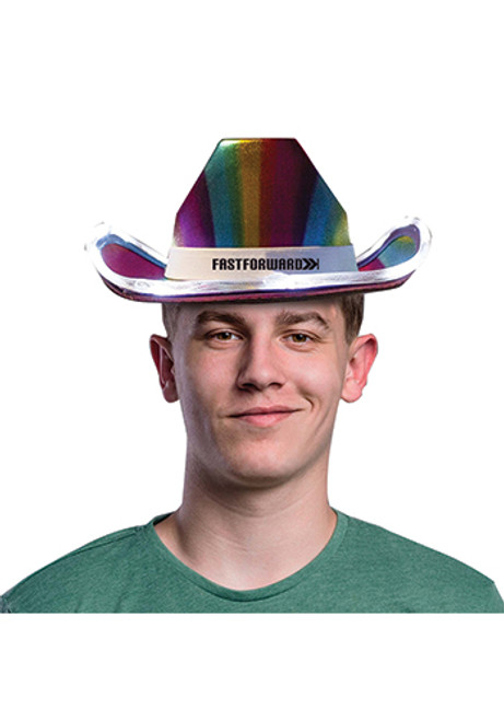 Rainbow Light Up Cowboy Hat