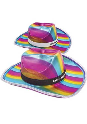 Rainbow Light Up Cowboy Hat
