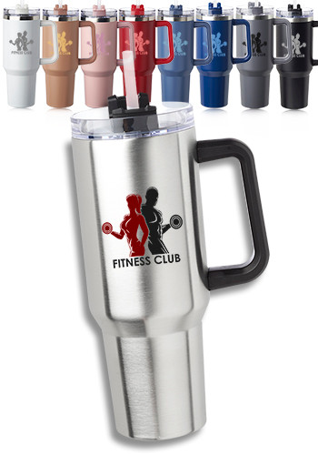 40 oz. Alps Stainless Steel Travel Mugs with Handle