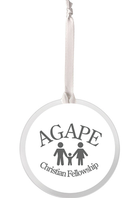 Beveled Glass Ornament - Circle