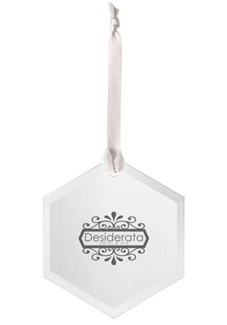 Beveled Glass Ornament - Hexagon Beveled Glass Ornament - Hexagon