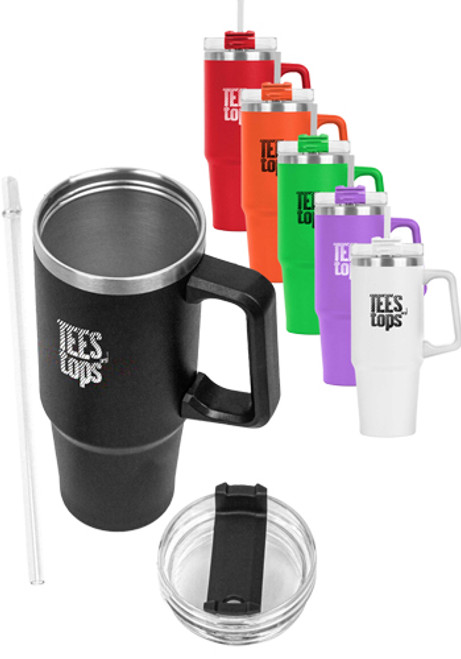 30 oz Little Hippo Mug with Straw and Twist Lid
