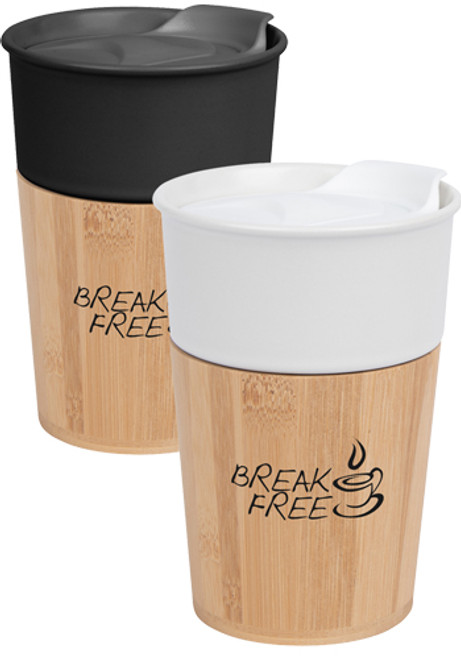 10 oz Ceramic Tumbler with Bamboo Base