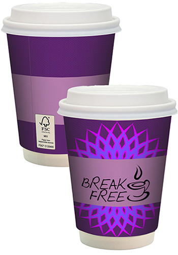 12 oz FSC Full Color Paper Cup with Lid