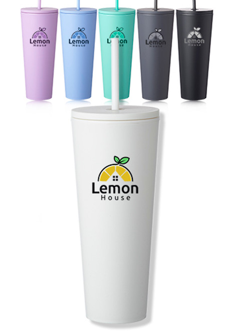 24 oz. Kenai Plastic Tumblers with Straw 24 oz. Kenai Plastic Tumblers with Straw