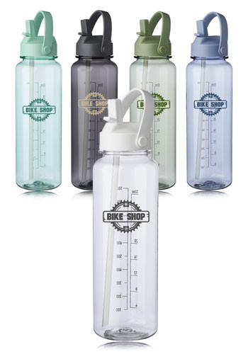 40 oz. Stella Plastic Water Bottle with Measurements