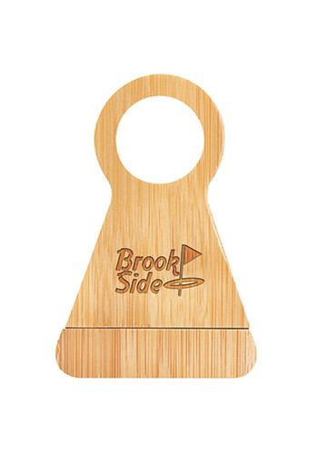 Bamboo Wine Bottle Stand with Corkscrew