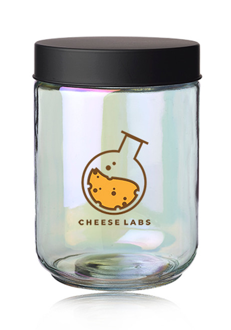 Luminous 33 oz. Iridescent Glass Storage Jars
