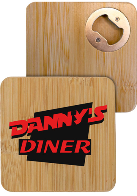 Bamboo Square Coaster and Bottle Opener Bamboo Square Coaster and Bottle Opener