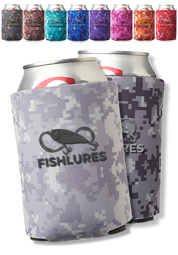 Digital Pattern Foam Can Coolers