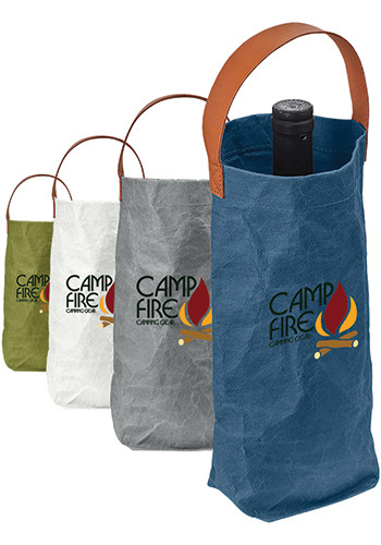 H&T Washed Paper Wine Tote Bag