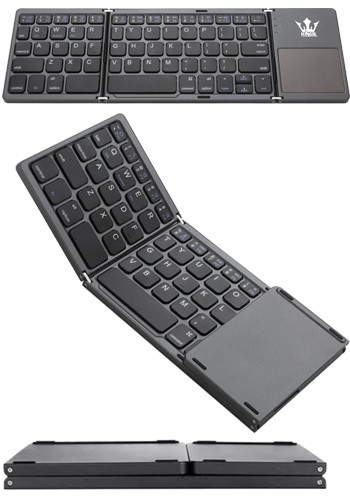 Foldable Bluetooth Keyboard Touch Pad