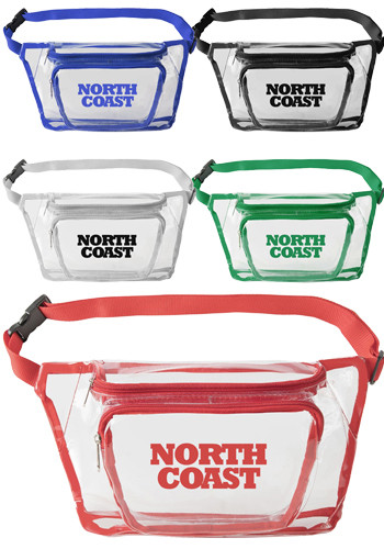 Clear Fanny Pack with Two Zipper Pockets