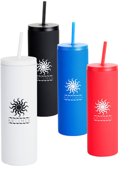 20 oz Slim Tumbler with Spill Reduction Straw