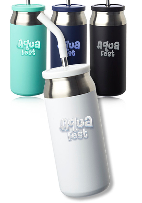 22 oz Sydney Can Shaped Tumbler with Silicone Lid and Straw