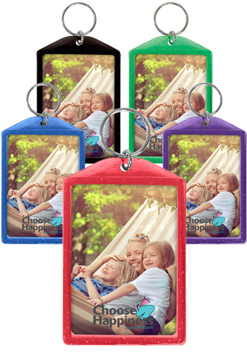Translucent Sparkle Snap-In Keytag