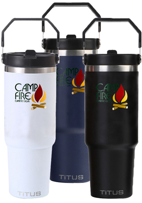 Premium 30 oz TiTUS® Insulated Flip Straw Tumbler