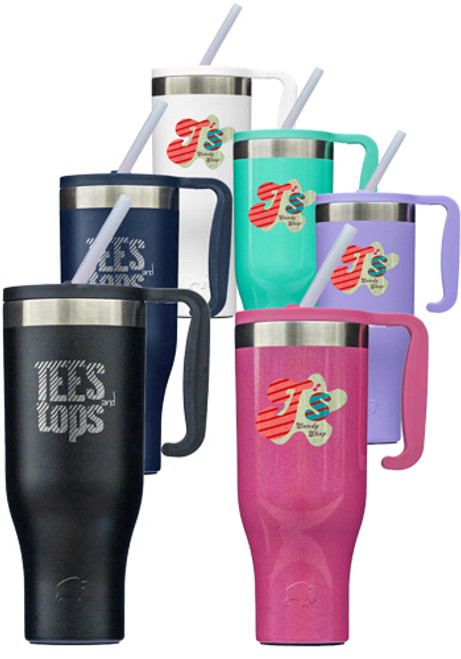 40 oz Bison® Insulated Ceramic Lined Tumbler with Straw