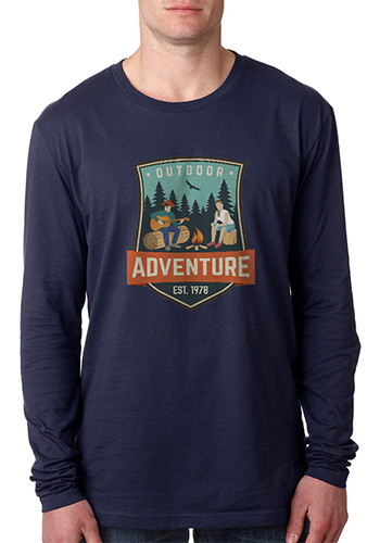 Next Level Mens Long Sleeve Crewneck Tees
