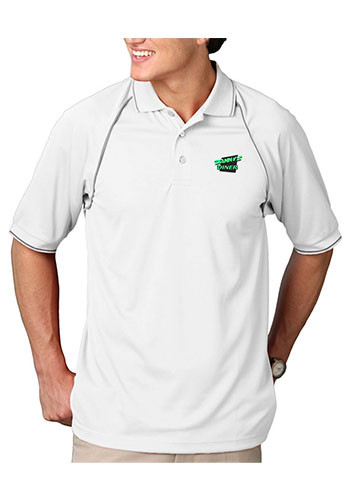 Blue Generation Men's Wicking Polo Shirts with Contrast Piping