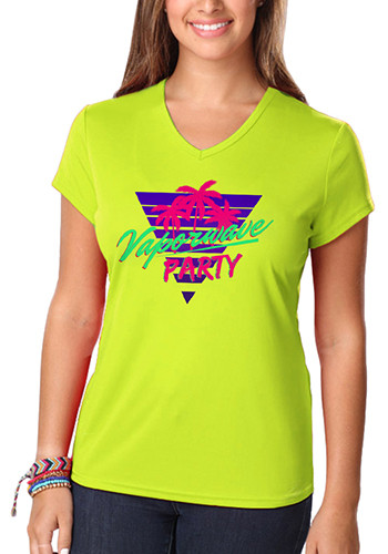 Blue Generation Ladies Moisture Wicking V-Neck T-shirts
