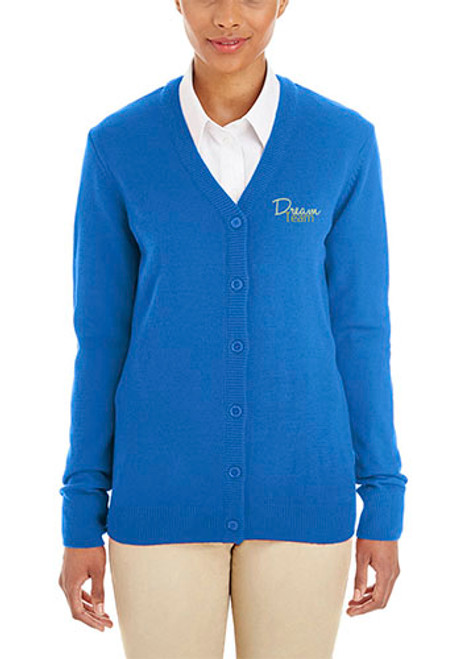 Harriton Ladies Pilbloc V-Neck Button Cardigan Sweaters