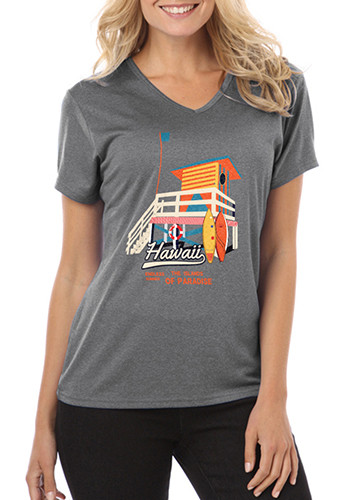 Blue Generation Ladies Heather V-Neck Tees