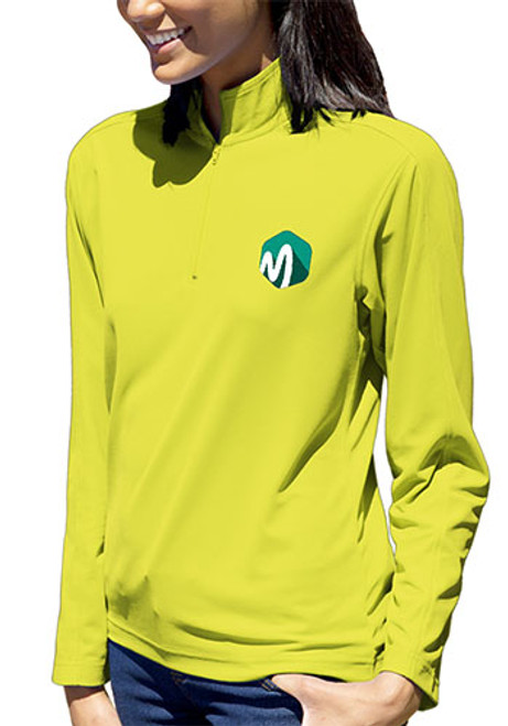 Blue Generation Ladies Solid Zip Pullovers Blue Generation Ladies Solid Zip Pullovers