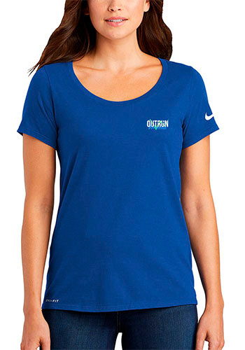 Nike Ladies Dri FIT Cotton Poly Scoop Neck Tees