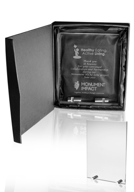 Small Chroma Glass Awards with Double Stand Small Chroma Glass Awards with Double Stand