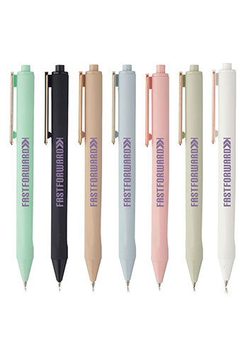 Matte Soft Rubber Coated Ballpoint Pens
