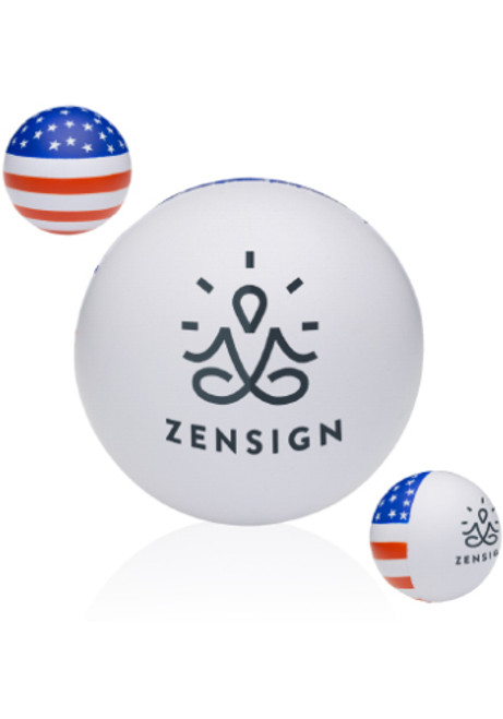 Custom Half Sided American Flag Stress Balls