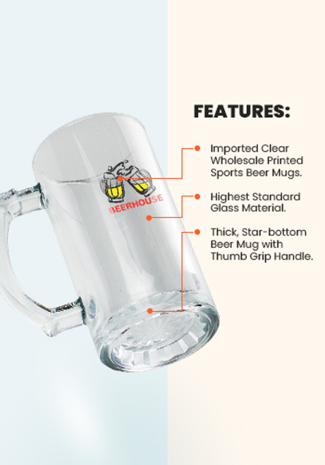 16 oz. Glass Pint Beer Steins
