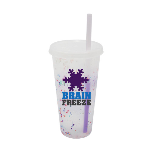 Mood™ 26 oz Confetti Tumbler with Lid and Straw