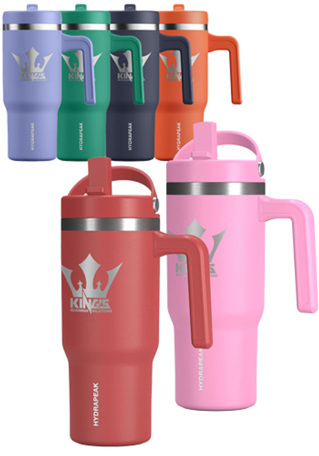 18 oz Hydrapeak® Tumbler With Handle and Straw Lid 18 oz Hydrapeak® Tumbler With Handle and Straw Lid