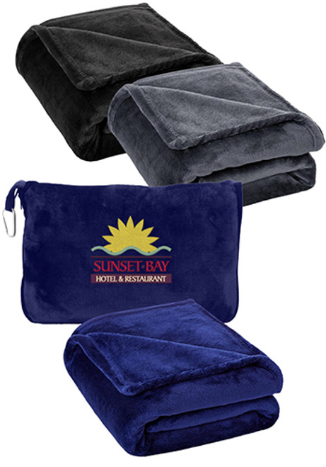 2-in-1 Airplane Blanket with Soft Bag Pillowcase
