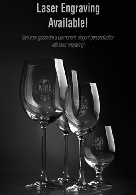 Wedding Wine Glasses Custom Printed with Names and Logo Designs