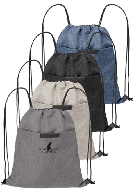 Recycled RejuVe X-PAK Heather Drawstring Bag