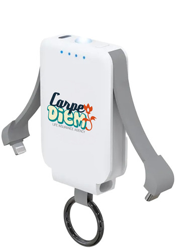 2000 mAh Keychain Power Bank With Flash Light