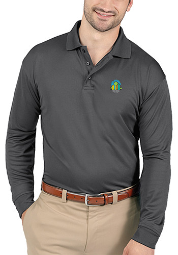 Adult Avenger Moisture Wicking Long Sleeve Polo