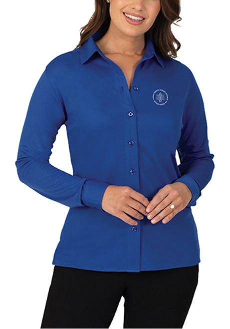 Essentials Ladies' Knit Stretch Long Sleeve Shirt