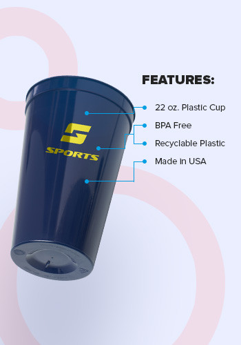 22 oz. Plastic Stadium Cups