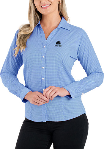 Untucked Ladies' Tricolor Gingham Long Sleeve Shirt