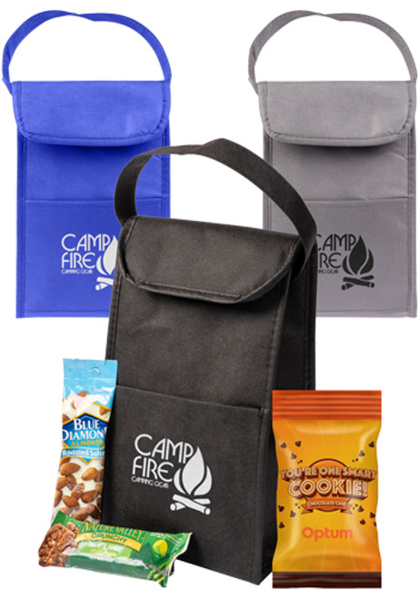 Insulated Lunch Bag with Snacks