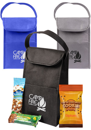 Insulated Lunch Bag with Snacks